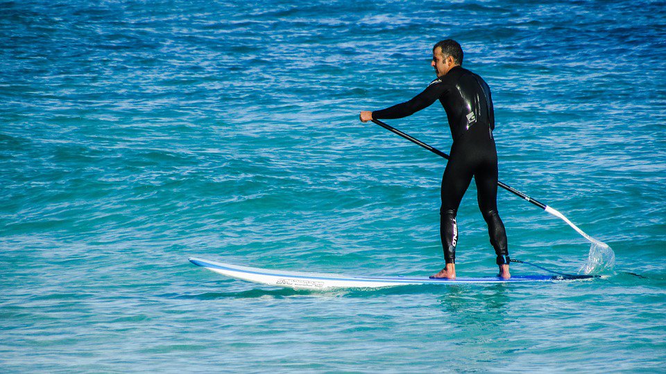 Board Stand Sea Sport Paddleboarding Paddle