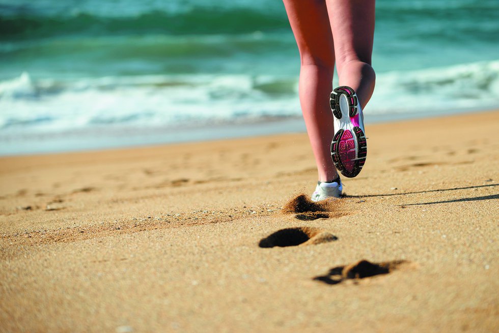 Running on beach