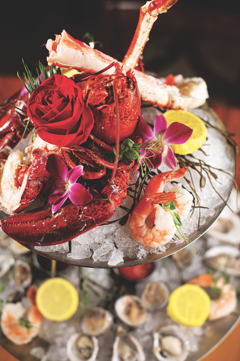 The seafood sampler with Maine lobster photo by Brian Tietz