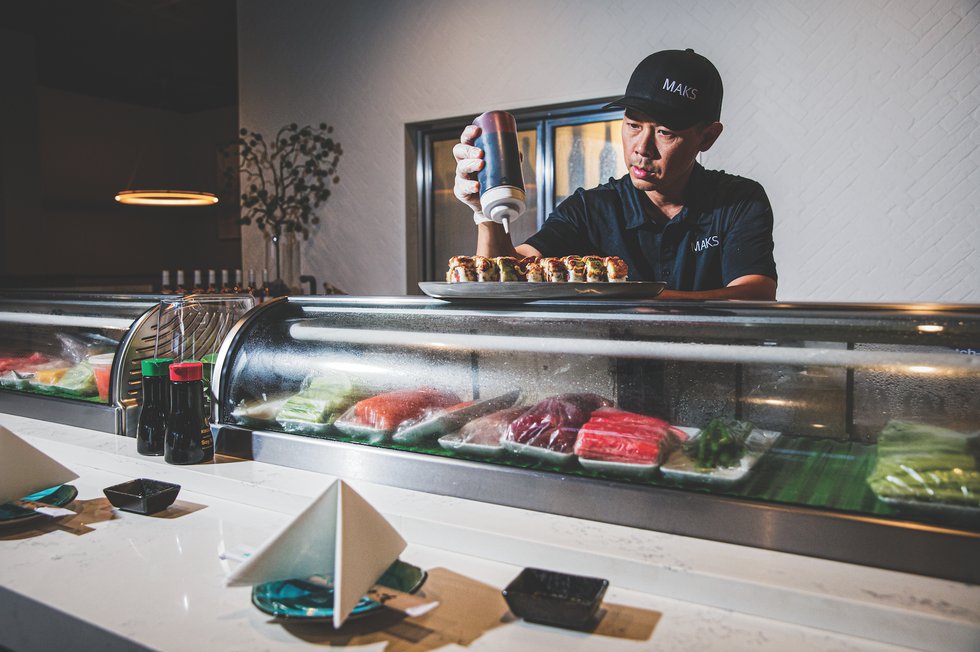 Sushi bar at MAKS Asian Kitchen &amp; Sushi photo by Scott McIntyre