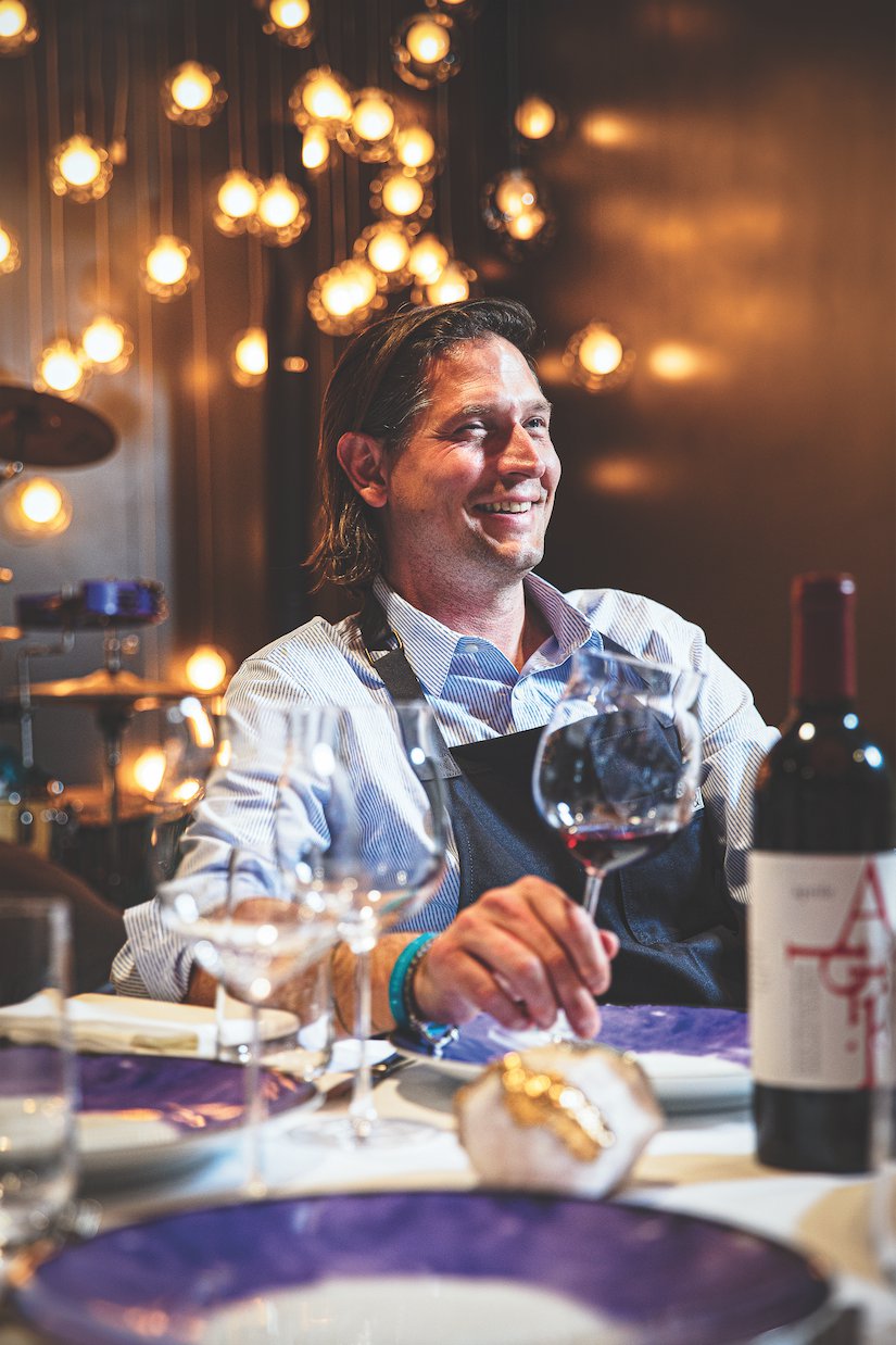 Campiello&#x27;s beverage director and sommelier Ross Kapitz in the restaurants new jazz club Photo by Scott McIntyre