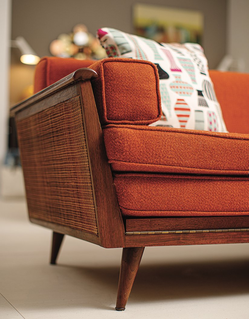 Vintage sofa in Owens&#x27; Fort Myers home