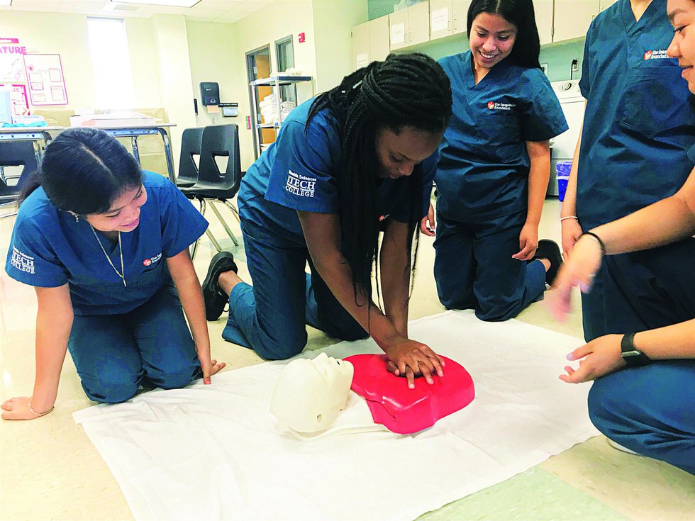 The Immokalee Foundation students in the Career Pathway for Health Care practice CPR