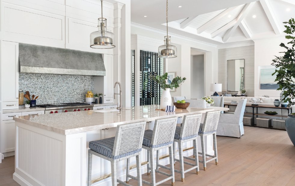 Stylish Living Open Kitchen and European white oak wood floors