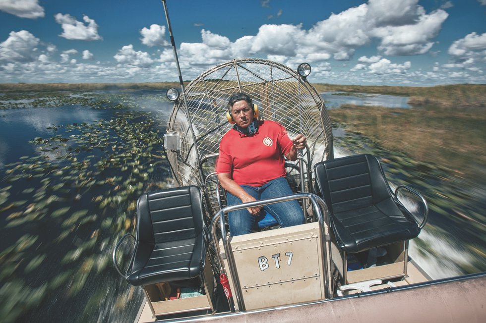 Betty Osceola on airboat