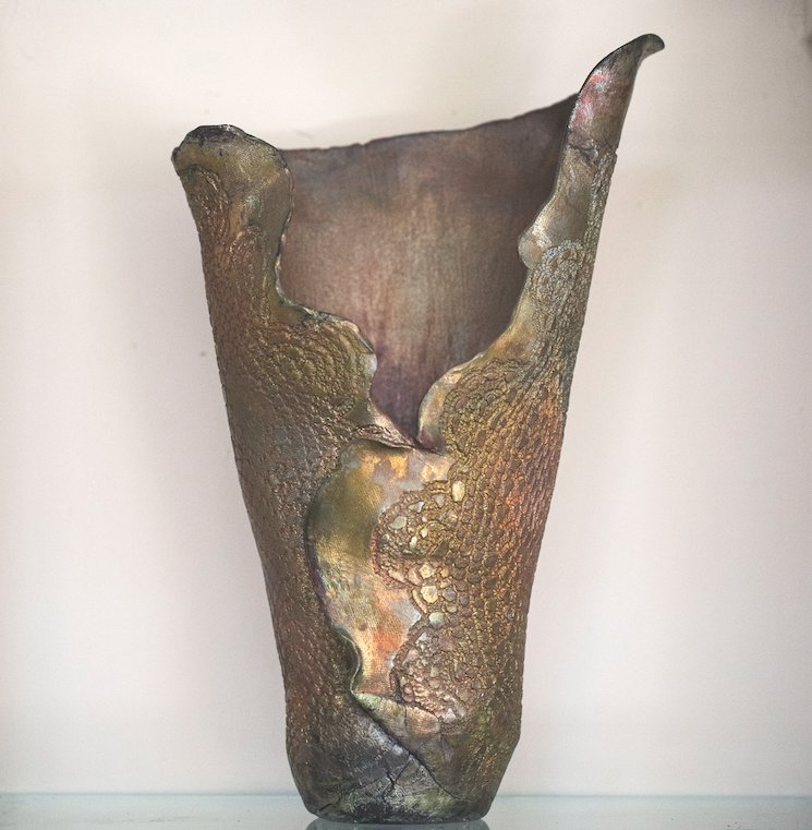 Tracy Gurdian Clay Vase Photo by Erik Kellar