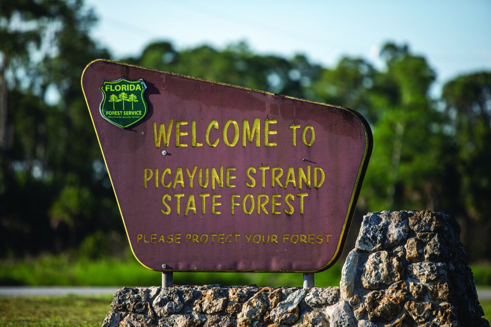 Picayune Strand State Forest Welcome Sign