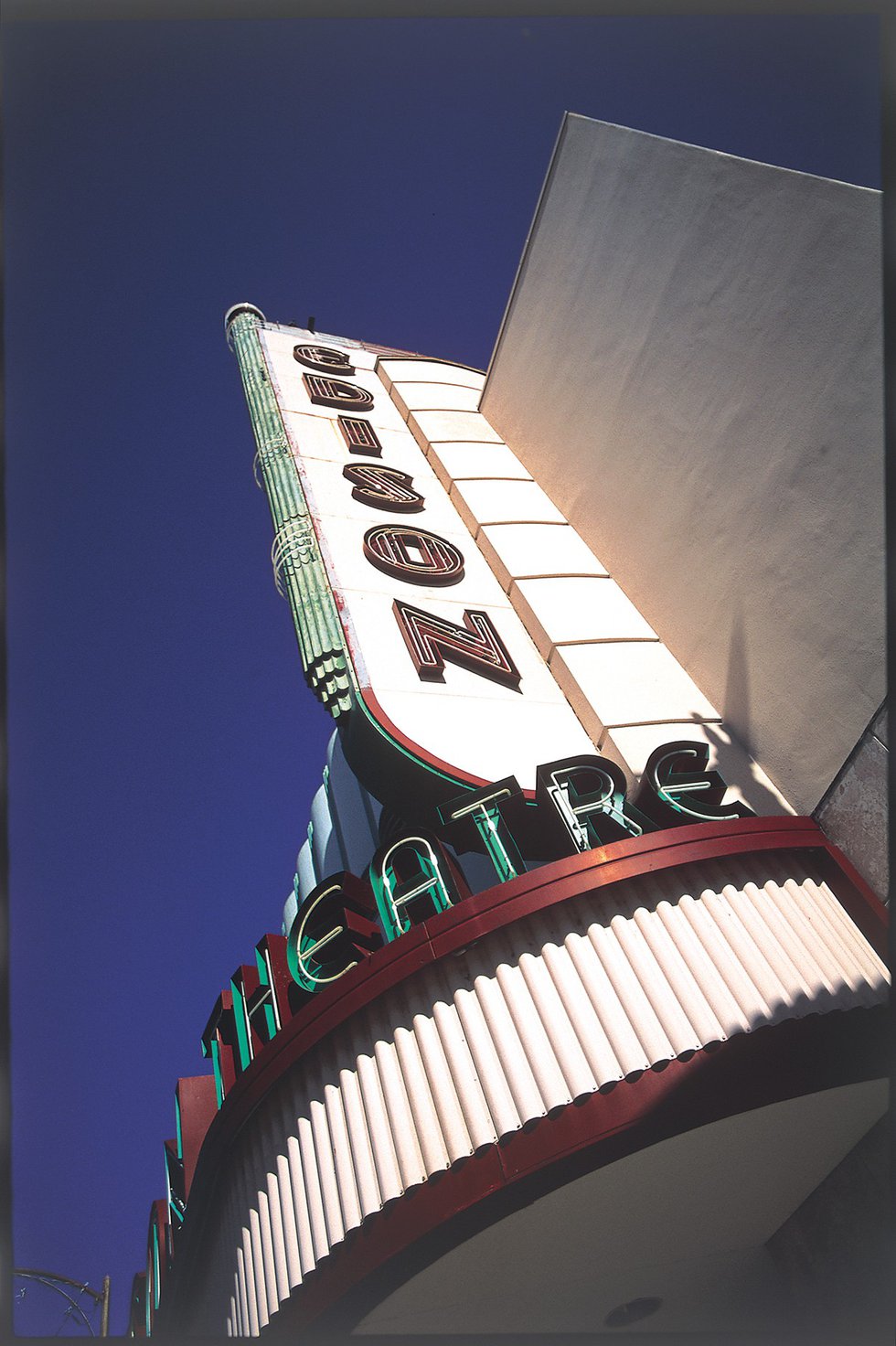 Edison theatre sign lit up at night!