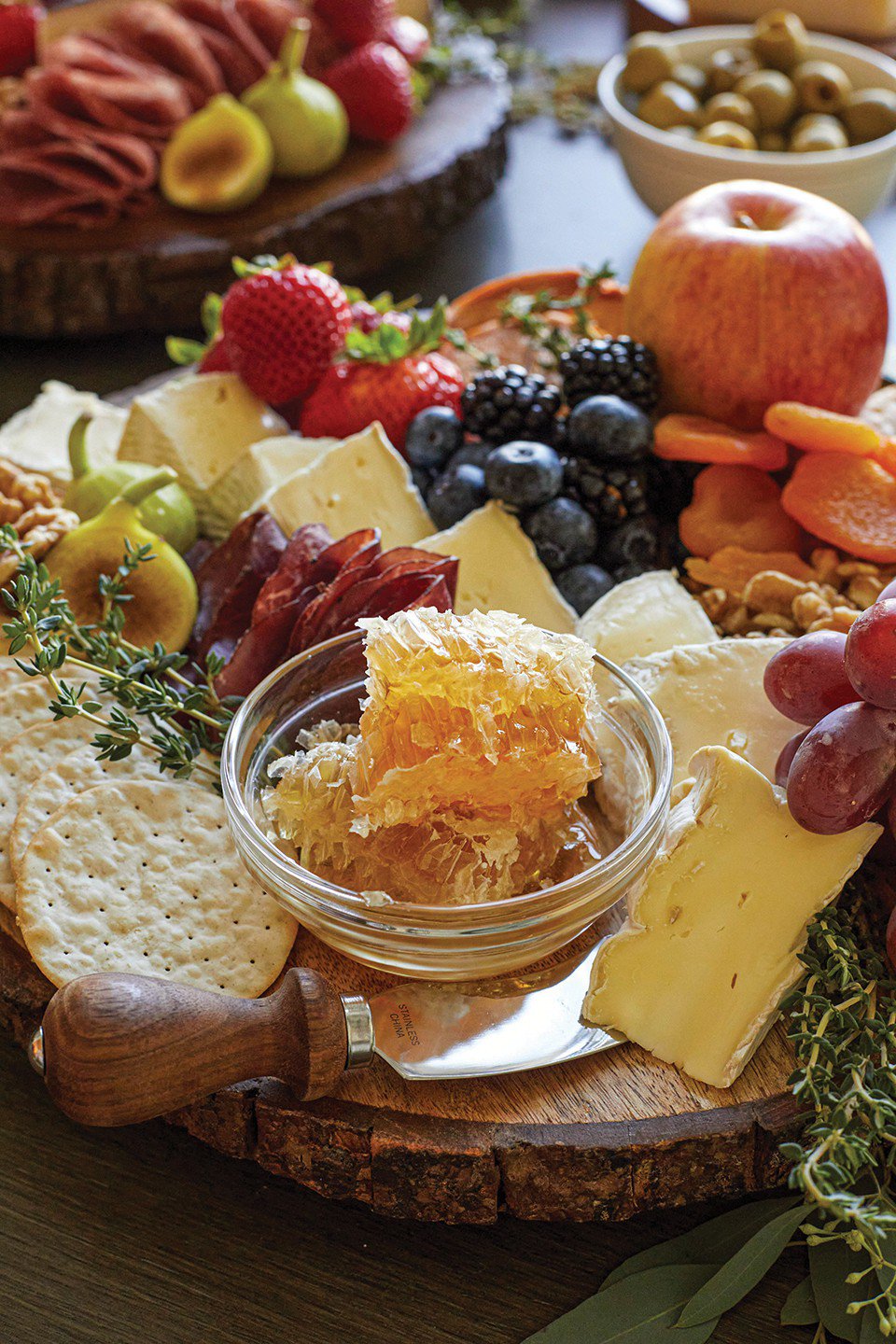 charcuterie board detail