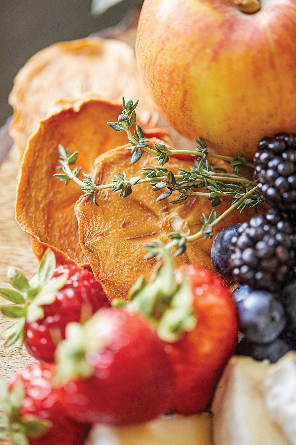 charcuterie board fruit detail