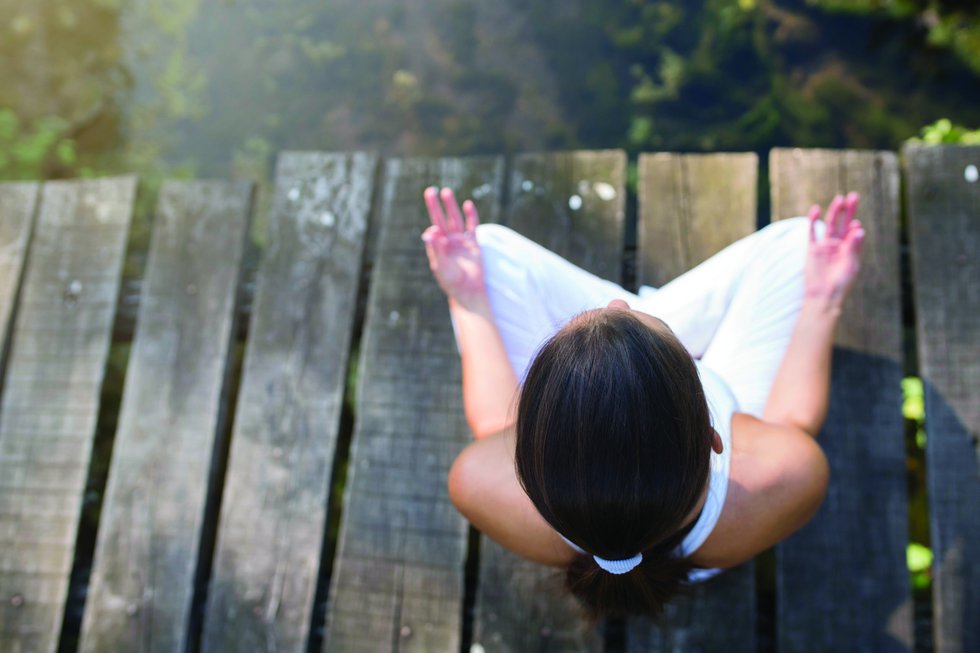 woman in yoga pose