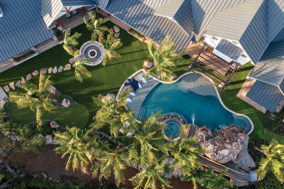 325 Cocohatchee Dr Naples FL-print-033-027-Pool Aerial 2 sunset-4200x2798-300dpi