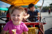 Girl eating ice cream cone