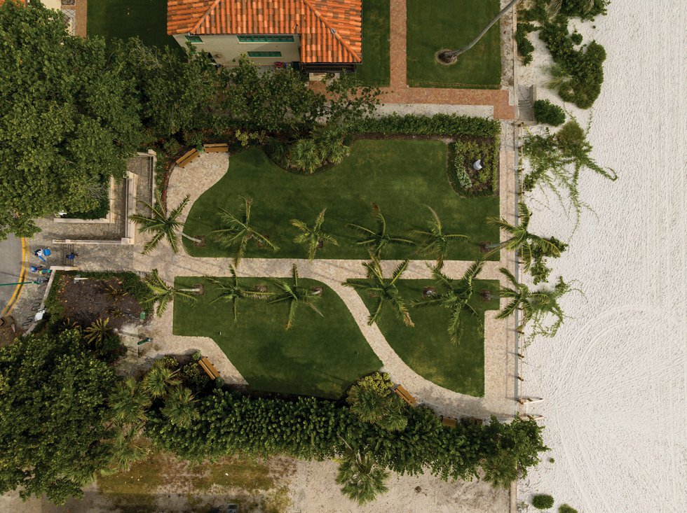 Aerial view of beach