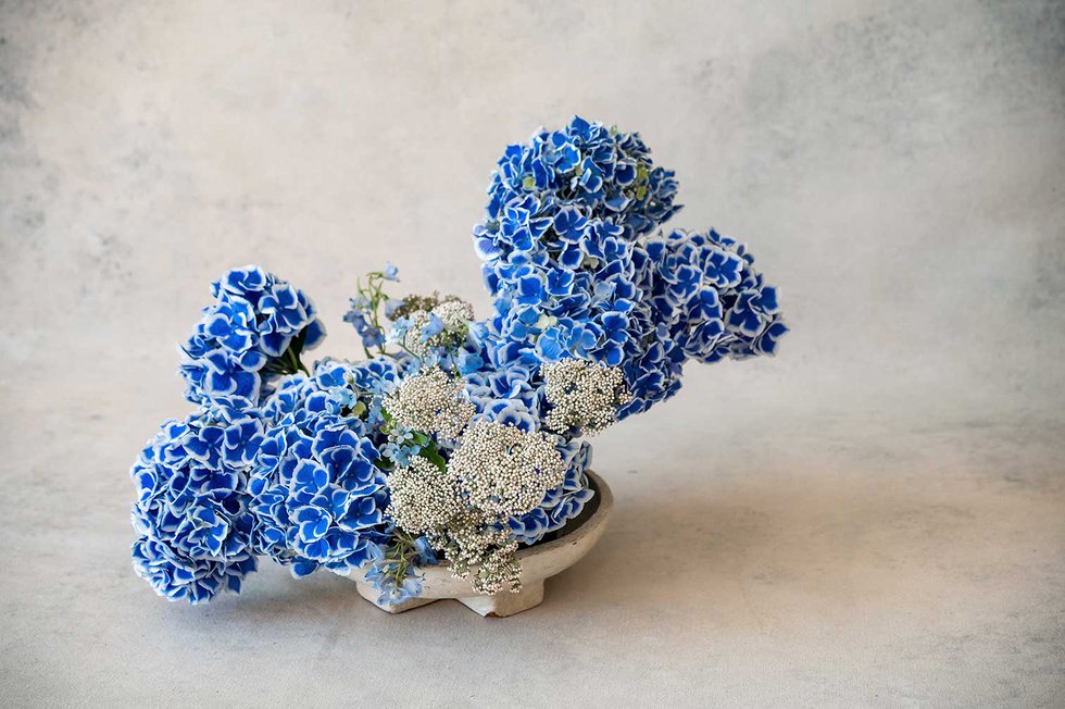 Blue flower bouquet