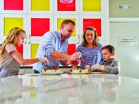 Family cooking together