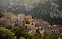 stone houses facing a valley