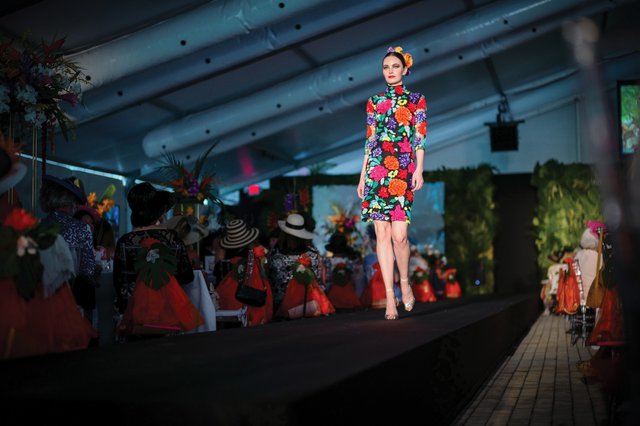 Woman walking in a fashion show