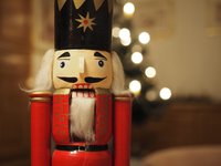 Wooden nutcracker statue