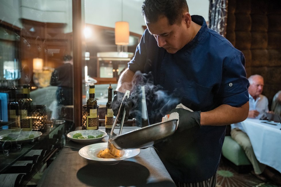 Chef Israel Martinez Preparing Food