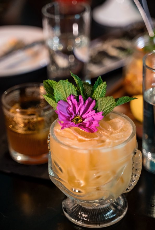 The Bohemian’s Tiki Vibez cocktail blends caramelized pineapple puree and a banana cordial with two rums..png