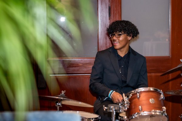 Drums player at Zoo Gala patron party.jpg