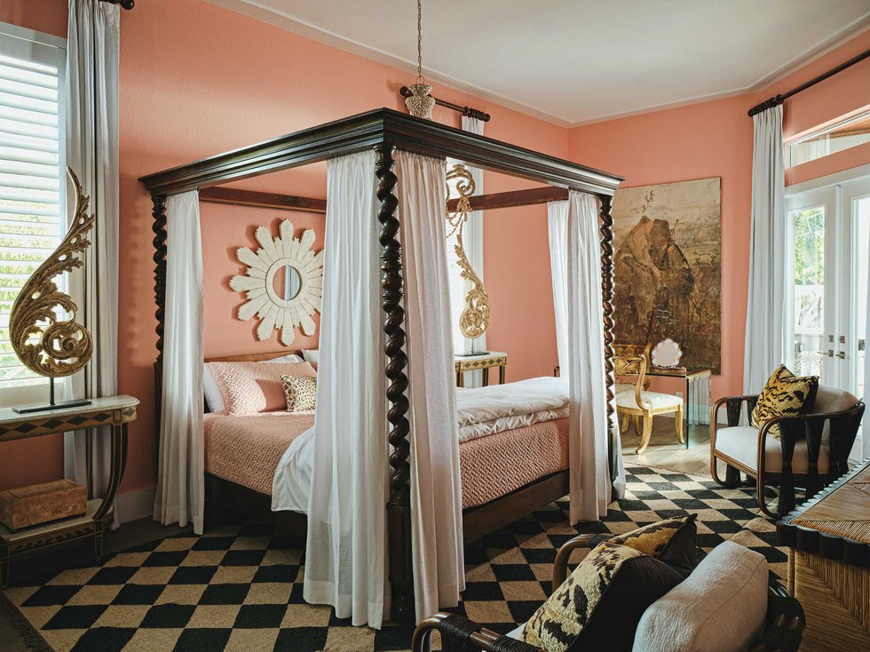 Pink bedroom with white and brown accents.jpeg