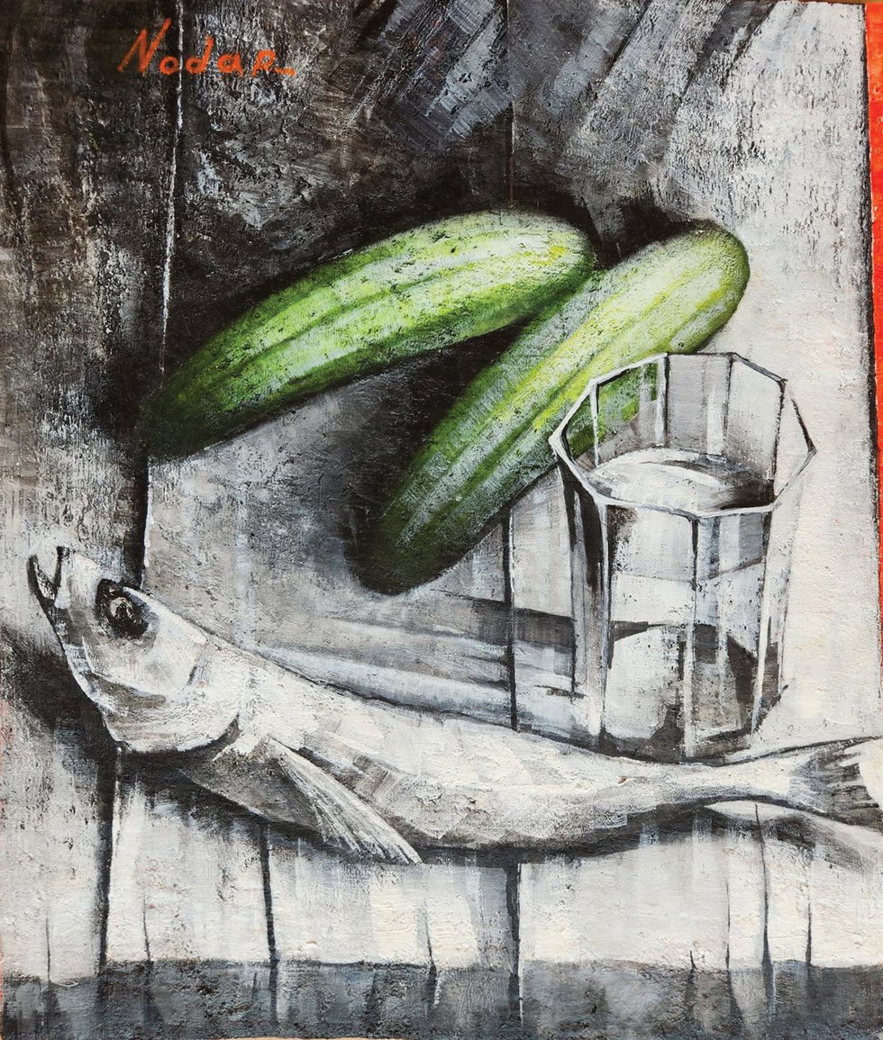 Nodar Khokhobashvili’s Salty Fish and Pickle  (2022)/Courtesy East West Fine Art